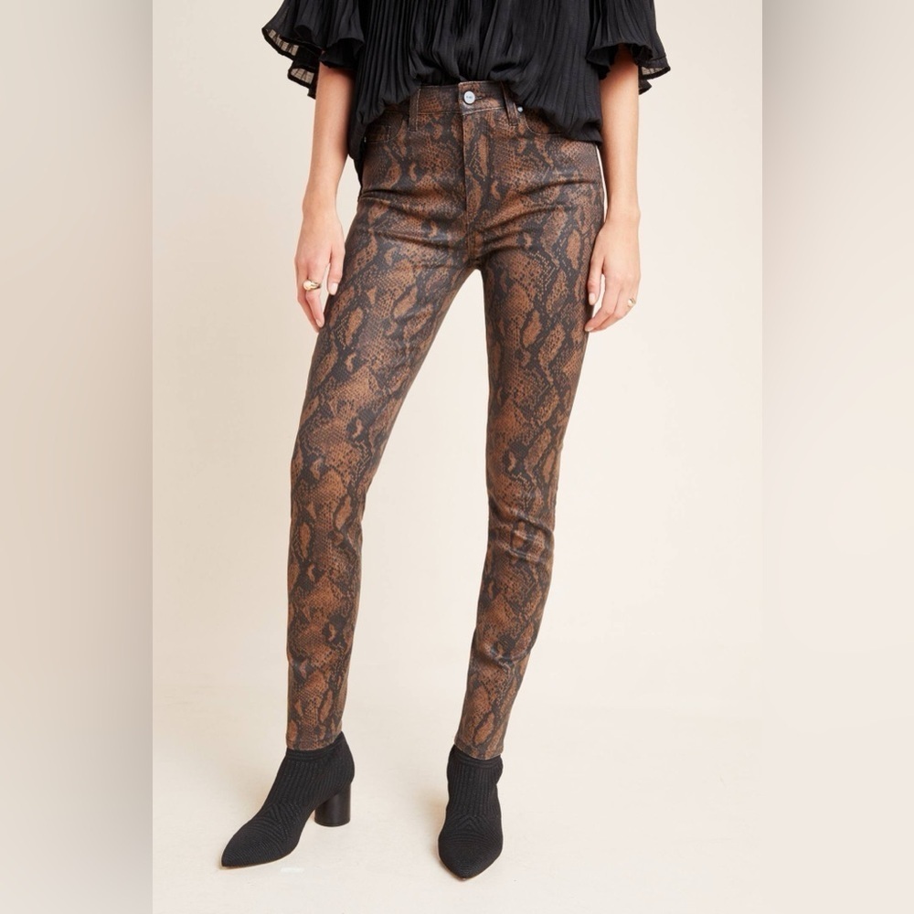 Paige Hoxton High-rise Coated Skinny Jeans- size 26
